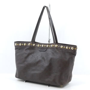 Gucci Guccisima Studded Tote Bag Brown